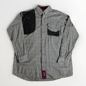 Braeval Tiera Field Shirt Mens Large Brown Check Merino Wool Hunting Shooting